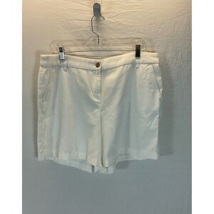 NEW J. Crew‎ White Shorts 7" Chino Classic Cotton flat front beach